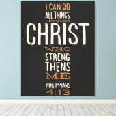 キリスト・バイブルの聖句を通して私は全てのことを行うことができる キャンバスプリント (インサイチュ (ウッドフロア))