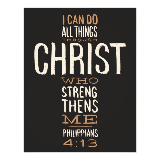 キリスト・バイブルの聖句を通して私は全てのことを行うことができる フォトプリント            (正面)