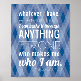 キリスト・バイブルの聖句を通して私は全てのことを行うことができる ポスター