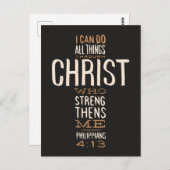 キリスト・バイブルの聖句を通して私は全てのことを行うことができる ポストカード (正面/裏面)