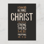 キリスト・バイブルの聖句を通して私は全てのことを行うことができる ポストカード (正面)