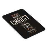 キリスト・バイブルの聖句を通して私は全てのことを行うことができる マグネット (右側)