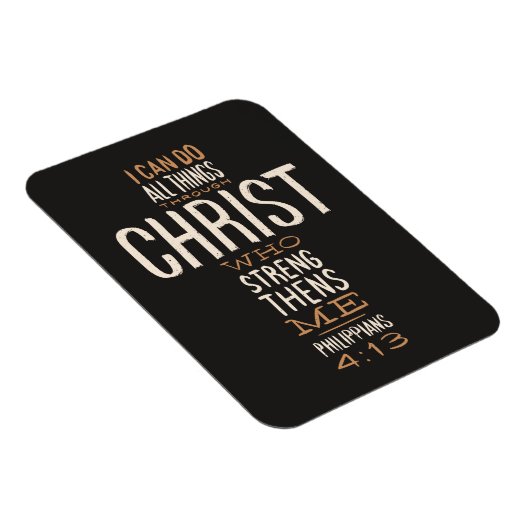 キリスト・バイブルの聖句を通して私は全てのことを行うことができる マグネット (右側)
