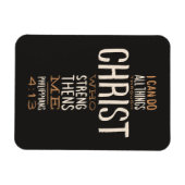 キリスト・バイブルの聖句を通して私は全てのことを行うことができる マグネット (横)