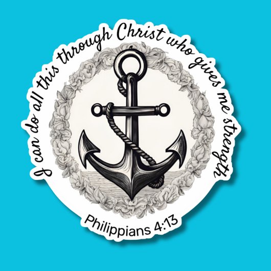 キリスト・バイブルの聖句を通して、私はこれをすべて行うことができる シール