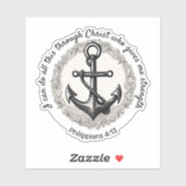 キリスト・バイブルの聖句を通して、私はこれをすべて行うことができる シール (シート)