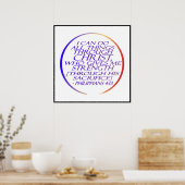 キリスト・バイブル・バースを通して私は全てのことを行うことができる ポスター (キッチン)