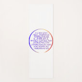 キリスト・バイブル・バースを通して私は全てのことを行うことができる ヨガマット (正面)