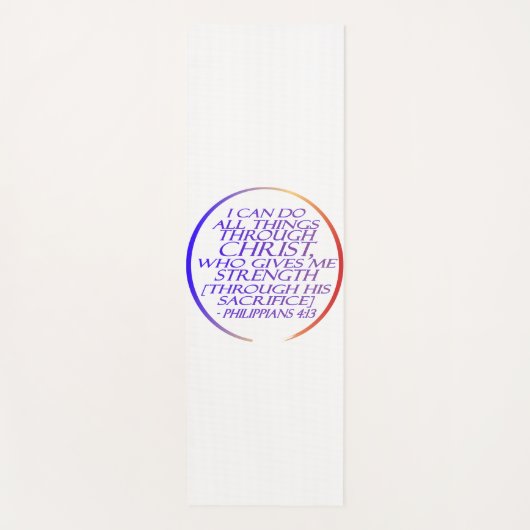キリスト・バイブル・バースを通して私は全てのことを行うことができる ヨガマット (正面)