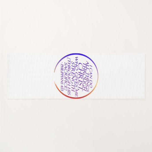 キリスト・バイブル・バースを通して私は全てのことを行うことができる ヨガマット (正面(横))