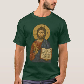 キリスト・パントクラトールのビザンティン様式のイコン Tシャツ
