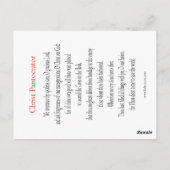 キリスト・パントクリエーター葉書 ポストカード (裏面)