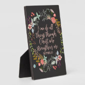 キリスト・ピリピ人の聖書を通して5x7すべてのもの フォトプラーク (側面)