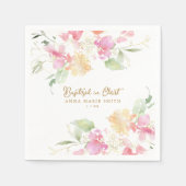 キリスト・ピンクフローラカスタム洗礼で洗礼 スタンダードカクテルナプキン (正面)