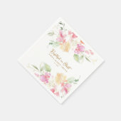 キリスト・ピンクフローラカスタム洗礼で洗礼 スタンダードカクテルナプキン (角)