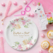 キリスト・ピンクフローラカスタム洗礼で洗礼 ペーパープレート (パーティー)