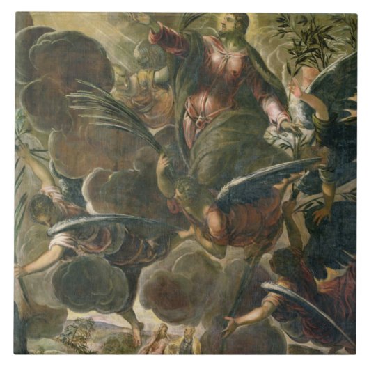 キリスト(フレスコ画)の上昇 タイル (正面)