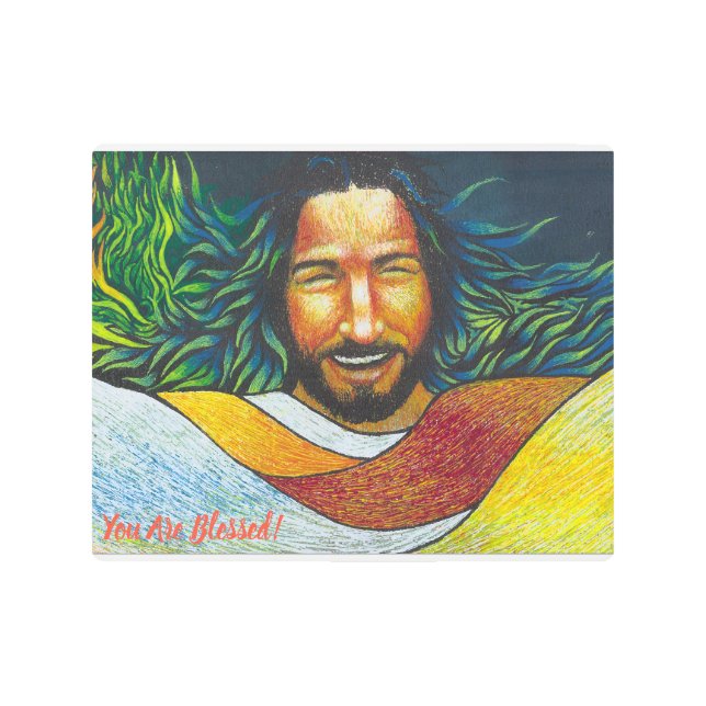 キリスト・メタル・ウォール・アートを歓迎 メタルプリント (正面)