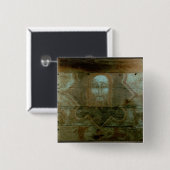 キリスト、c.1280の頭部 缶バッジ (正面&裏面)