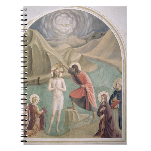 キリスト、c.1438-45 (フレスコ画)の洗礼 ノートブック (正面)
