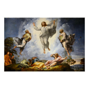 キリスト- Raphaello Sanzio 1520年の変容 ポスター