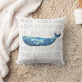 キリストEphesiansの3:18のモダンなクジラの枕の愛 クッション (ブランケット)