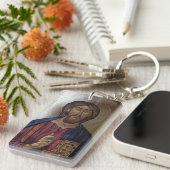 キリストPantocrator -ビザンチンのスタイルアイコン キーホルダー (正面右)