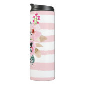 キリスパーソナライズされたト教聖書詩ピンクの水彩 タンブラー (回転右)