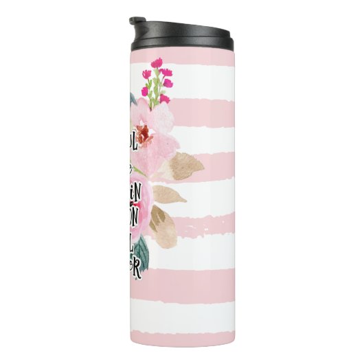 キリスパーソナライズされたト教聖書詩ピンクの水彩 タンブラー (回転右)