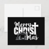 キリスメリートマスクリスチャンクリスマスイエズファミリー シーズンポストカード (正面/裏面)