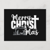 キリスメリートマスクリスチャンクリスマスイエズファミリー シーズンポストカード (正面)