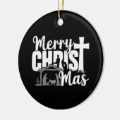 キリスメリートマスクリスチャンクリスマスイエズファミリー セラミックオーナメント (左)