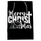 キリスメリートマスクリスチャンクリスマスイエズファミリー ミディアムペーパーバッグ (正面)