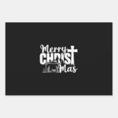 キリスメリートマスクリスチャンクリスマスイエズファミリー ラッピングペーパーシート (正面)