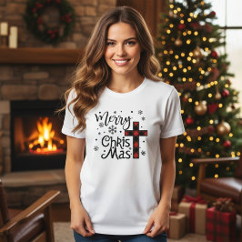 キリスメリートマスクリスチャンクリスマスホリデー Tシャツ