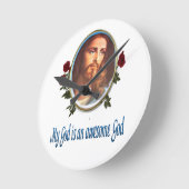 キリス   ト教の時計神は神素晴らしだ ラウンド壁時計 (傾斜)