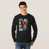キリバスと韓国ミックスDNA伝統国旗 Tシャツ (正面フル)