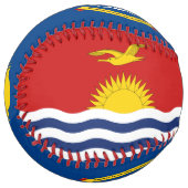 キリバス国旗と紋章愛国心 ソフトボール (正面左)