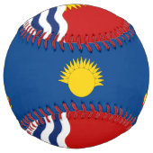 キリバス国旗と紋章愛国心 ソフトボール (裏面)