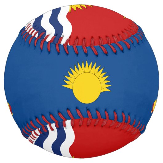キリバス国旗と紋章愛国心 ソフトボール (裏面)