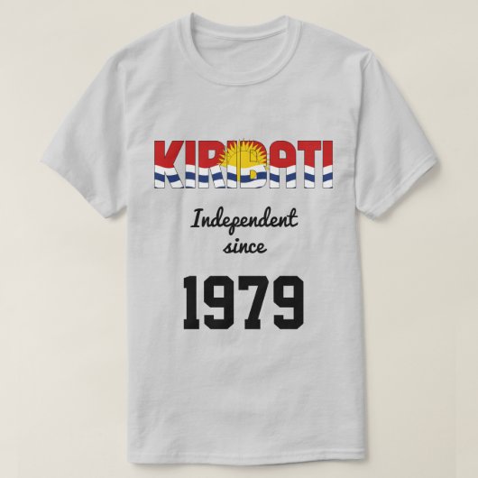 キリバス国旗独立お祝い Tシャツ (デザイン正面)