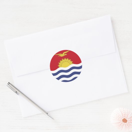 キリバス国旗 ラウンドシール (封筒)