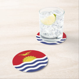 キリバス国旗 ラウンドペーパーコースター