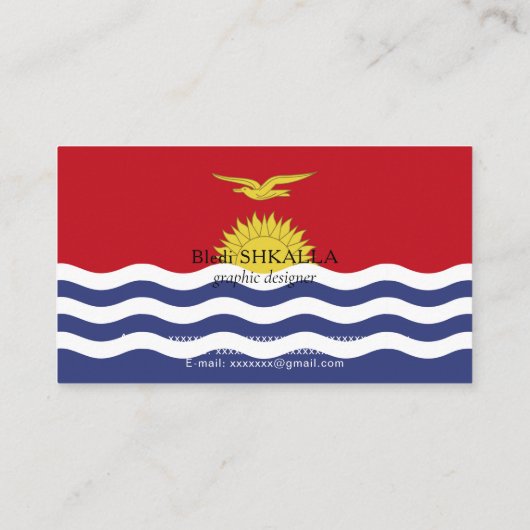 キリバス国旗 名刺 (裏面)