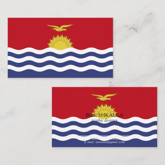 キリバス国旗 名刺 (正面/裏面)
