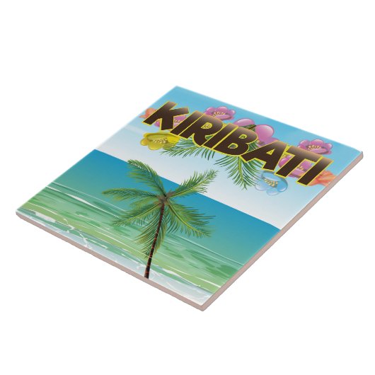 キリバス島の旅行ポスター タイル (側面)