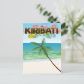 キリバス島の旅行ポスター ポストカード (スタンド正面)