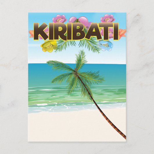 キリバス島の旅行ポスター ポストカード (正面)