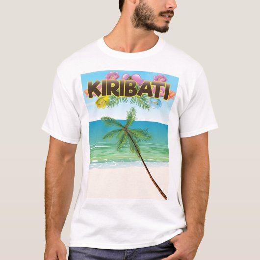 キリバス島の旅行ポスター Tシャツ (正面)