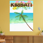 キリバス島旅行ポスター キャンバスプリント (インサイチュ (リビング))